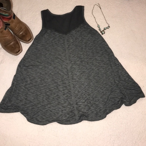 Mystree Acid Grey Knit Flowy Tank Small - Picture 2 of 4